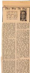 "Those Were The Days" Article Nov. 21/69
 Those Were The Days;Swift Current Sun - Those Were The Days Clipping (1969-11-21);Swift Current Sun - Those Were The Days Clipping (1969-11-21);Swift Current Sun - Those Were The Days Clipping (1969-11-21);Swift Current Sun Clipping (1969-11-21)