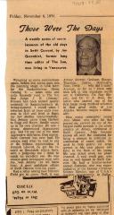 "Those Were The Days" Article Nov. 6/70 Those Were The Days;Swift Current Sun - Those Were The Days Clipping (1970-11-06);Swift Current Sun - Those Were The Days Clipping (1970-11-06);Swift Current Sun - Those Were The Days Clipping (1970-11-06);Swift Current Sun Clipping (1970-11-06)