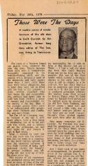 "Those Were The Days" Article May. 29/70 Those Were The Days;Swift Current Sun - Those Were The Days Clipping (1970-05-29);Swift Current Sun - Those Were The Days Clipping (1970-05-29);Swift Current Sun - Those Were The Days Clipping (1970-05-29);Swift Current Sun Clipping (1970-05-29)