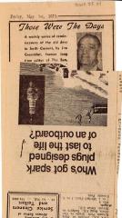 "Those Were The Days" Article May. 1/70 Those Were The Days;Swift Current Sun - Those Were The Days Clipping (1970-05-01);Swift Current Sun - Those Were The Days Clipping (1970-05-01);Swift Current Sun - Those Were The Days Clipping (1970-05-01);Swift Current Sun Clipping (1970-05-01)