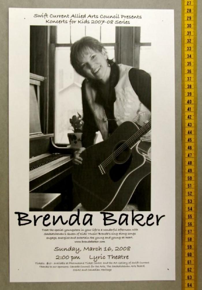 Koncerts For Kids Poster Koncerts For Kids - Brenda Baker;Swift Current Allied Arts Council 'Koncert for Kids' Brenda Baker Poster (2008-03-16);Swift Current Allied Arts Council 'Koncert for Kids' Brenda Baker Poster (2008-03-16)