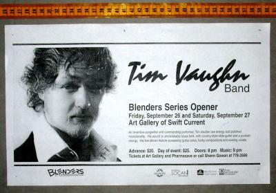 Blenders Concert Series & Tim Vaughn Poster (2008-09-26);Blenders Concert Series & Tim Vaughn Poster (2008-09-26)