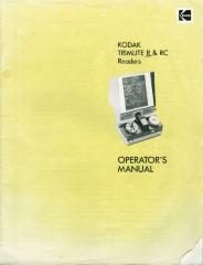 Kodak Trimlite R & RC Readers Operator's Manual Instruction Booklet