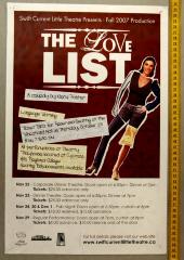 Swift Current Little Theatre 'The Love List' Poster (2007-11-22);Swift Current Little Theatre 'The Love List' Poster (2007-11-22)