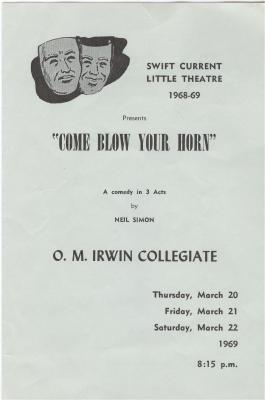 Swift Current Little Theatre 'Come Blow Your Horn' Program (1969);Swift Current Little Theatre 'Come Blow Your Horn' Program (1969)