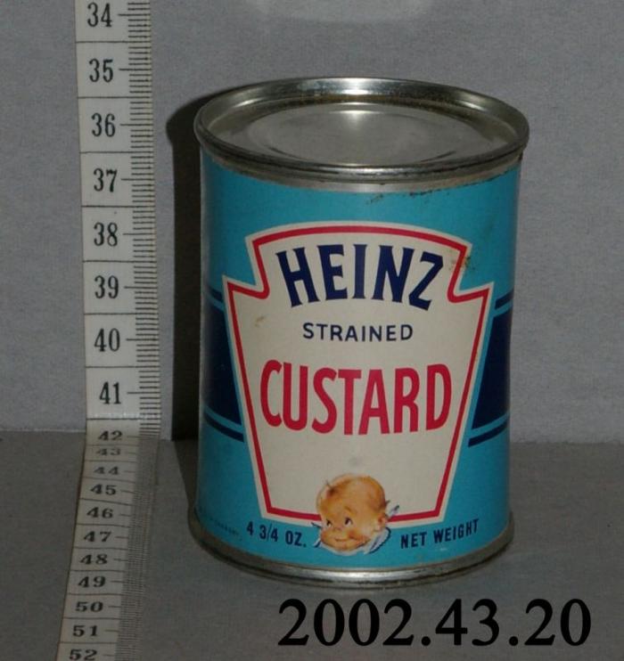 Can Of Baby Food, Custard;Heinz Strained Custard Baby Food;Heinz Strained Custard Baby Food