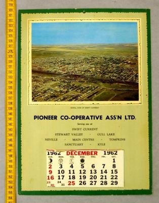 Pioneer Co-op Saskatchewan Calendar (1962);Pioneer Co-op Saskatchewan Calendar (1962)