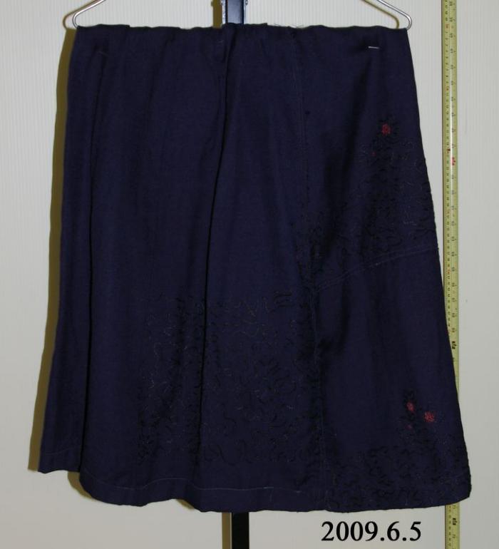 Black Crepe Skirt (c.1920s);Black Crepe Skirt (c.1920s);Navy Wool Skirt