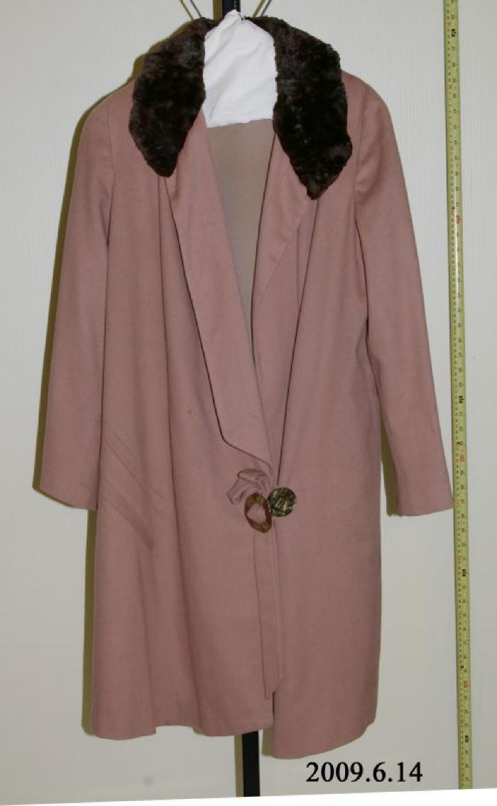 Felt Coat, Fur Collar;Felt Overcoat;Felt Overcoat