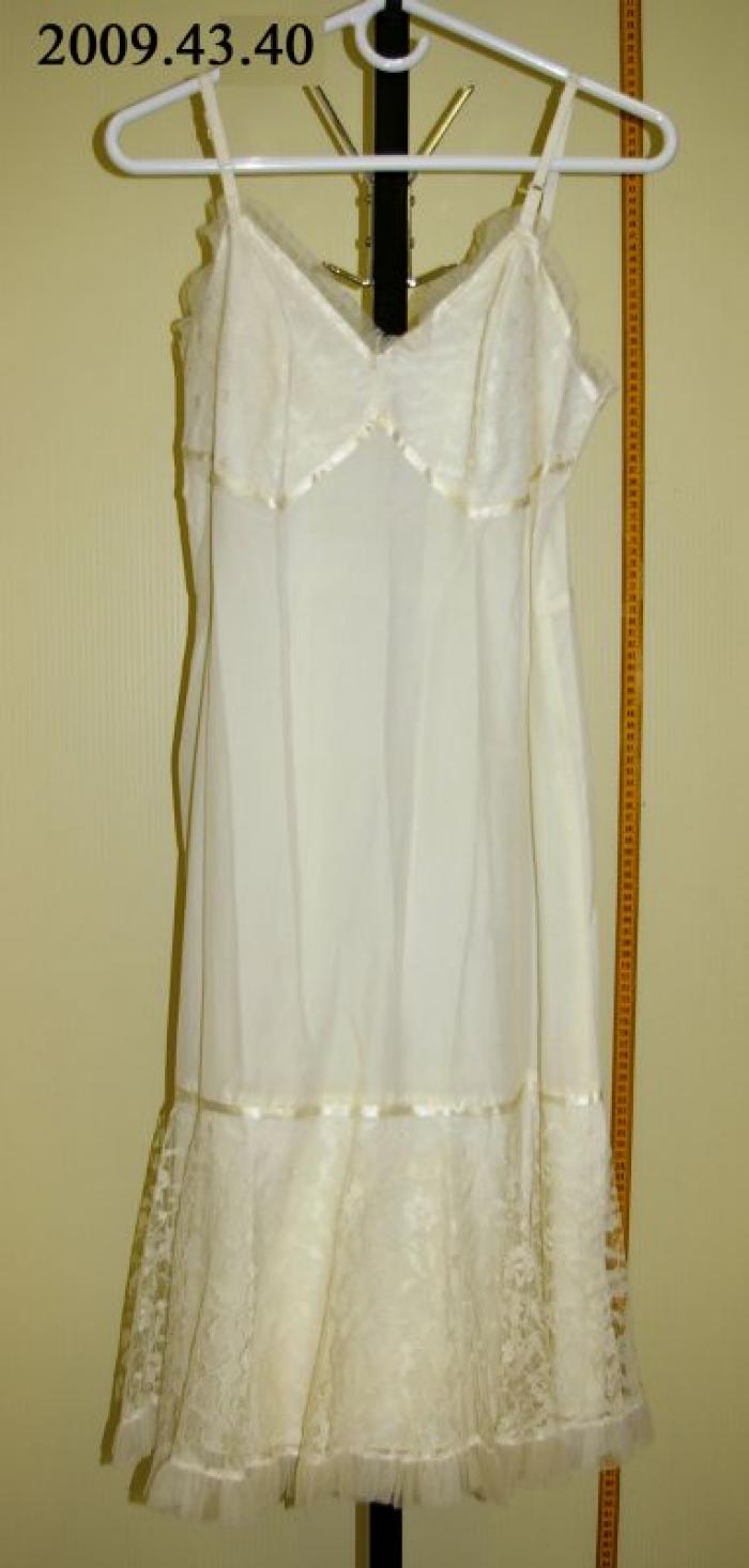 Lace And Satin Slip;White Satin Slip;White Satin Slip