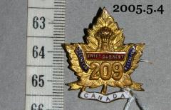 209 Battalion Swift Current Pin;209 Battalion Swift Current Pin;209 Overseas Battalion Pin