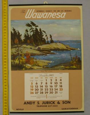 1966 Calendar Wawanesa Mutual 1966 Calendar;Neville Wawanesa Insurance Calendar (1965);Neville Wawanesa Insurance Calendar (1965)