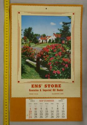 1961 Calendar P.F. Ens 1961 Calendar;Blumenhof Ens Store Calendar (1961);Blumenhof Ens Store Calendar (1961)