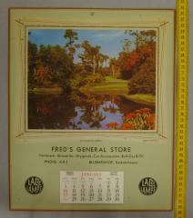 1960 Calendar Fred's General Store 1960 Calendar;Blumenhof General Store Calendar (1960);Blumenhof General Store Calendar (1960)