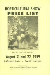 Swift Current Horticultural Society Program (1959);Swift Current Horticultural Society Program (1959)