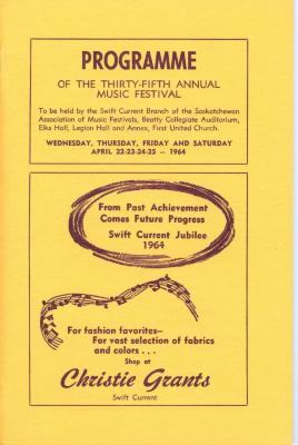 35th Music Festival Program (1964-04-22);35th Music Festival Program (1964-04-22)