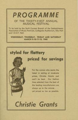 31st Music Festival Program (1960-03-09);31st Music Festival Program (1960-03-09)