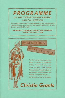 29th Music Festival Program (1958-03-12);29th Music Festival Program (1958-03-12)