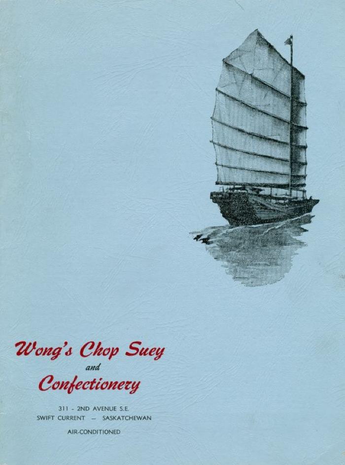 Wong's Chop Suey & Confectionery Menu;Wong's Chop Suey & Confectionery Menu