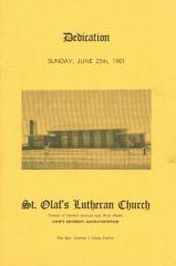 Saint Olaf's Lutheran Church Dedication Program (1961-06-25);Saint Olaf's Lutheran Church Dedication Program (1961-06-25)