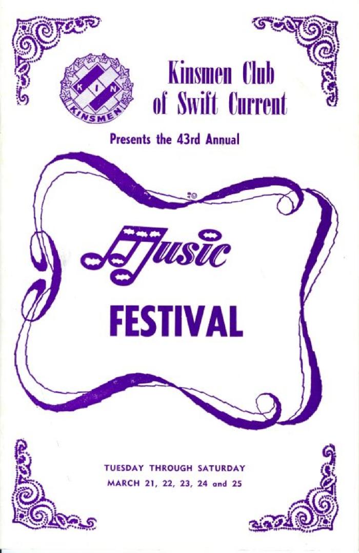 43rd Music Festival Program (1972-03-21);43rd Music Festival Program (1972-03-21)