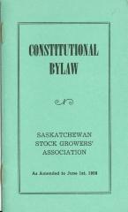 Saskatchewan Stockgrowers Association Constitutional Bylaws (1956-06-1);Saskatchewan Stockgrowers Association Constitutional Bylaws (1956-06-1)