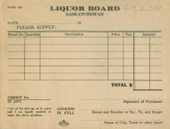 Liquor Board Purchase Form;Liquor Board Purchase Form