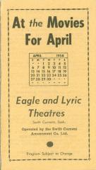 Eagle and Lyric Theatres Upcoming Films (1958-04);Eagle and Lyric Theatres Upcoming Films (1958-04)