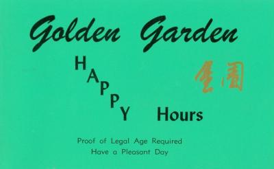 Golden Garden Happy Hours Menu;Golden Garden Happy Hours Menu