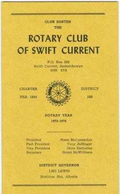 Rotary Club Roster (1975);Rotary Club Roster (1975)