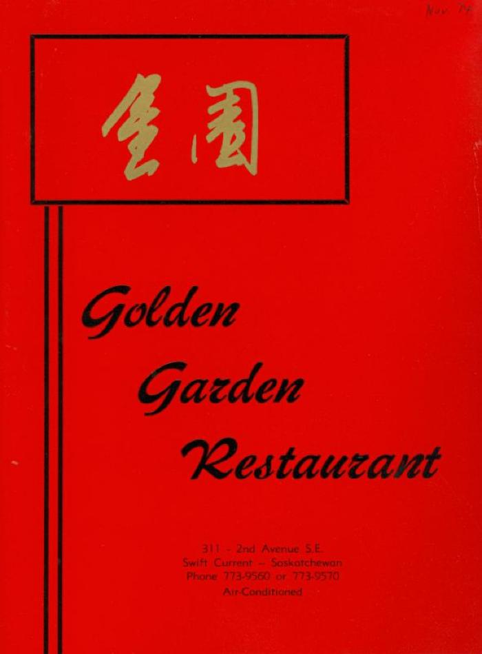 Golden Garden Menu;Golden Garden Menu