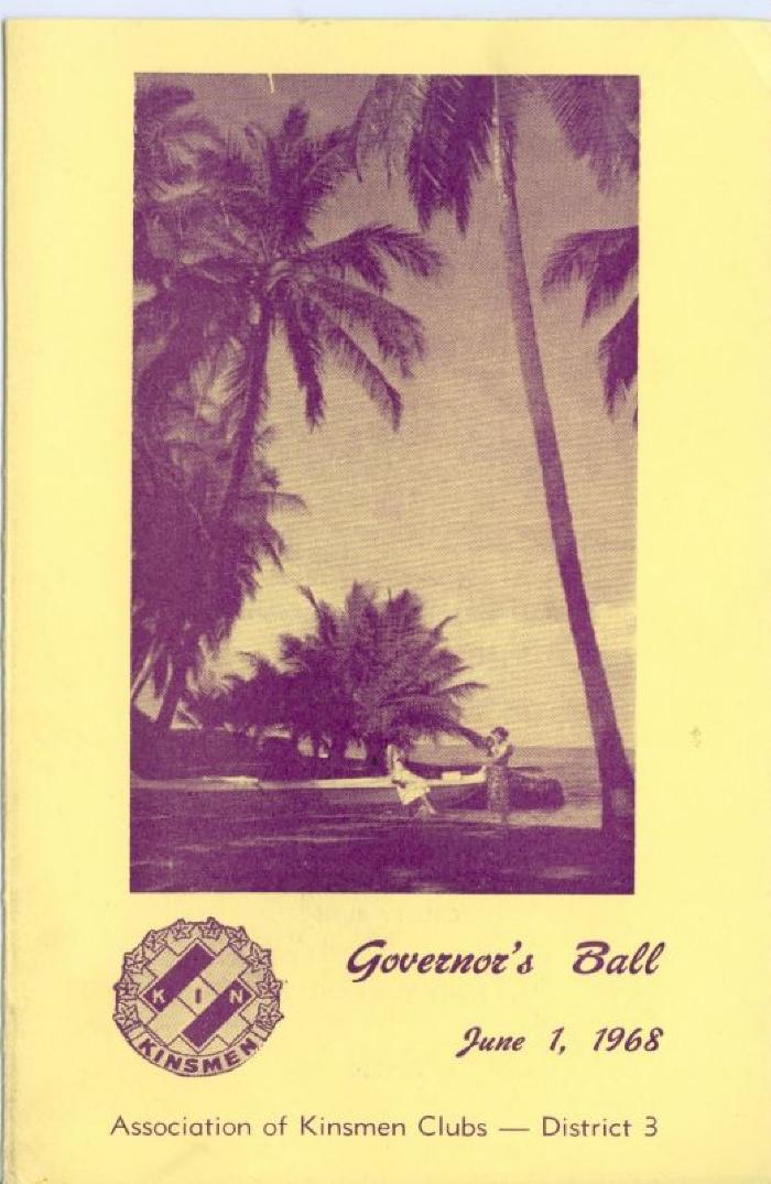 Kinsmen Governor's Ball Program (1968-06-01);Kinsmen Governor's Ball Program (1968-06-01)