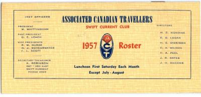 Associated Canadian Travellers Roster (1957);Associated Canadian Travellers Roster (1957)