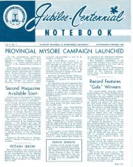 Saskatchewan Jubilee Centennial Notebook Newsletter (1965-09)