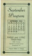 Eagle And Lyric Theatres Upcoming Films (1953-09);Eagle And Lyric Theatres Upcoming Films (1953-09)