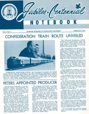 Saskatchewan Jubilee Centennial Notebook Newsletter (1965-02);Saskatchewan Jubilee Centennial Notebook Newsletter (1965-02)