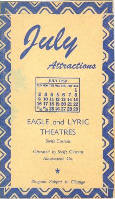 Eagle And Lyric Theatres Upcoming Films (1950-07);Eagle And Lyric Theatres Upcoming Films (1950-07)