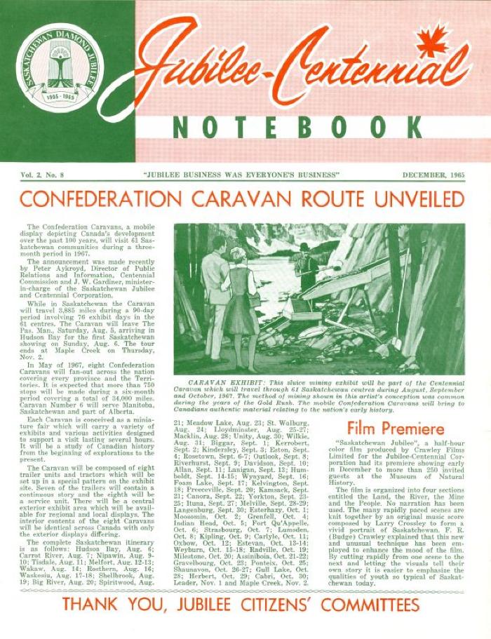 Saskatchewan Jubilee Centennial Notebook Newsletter (1965-12)