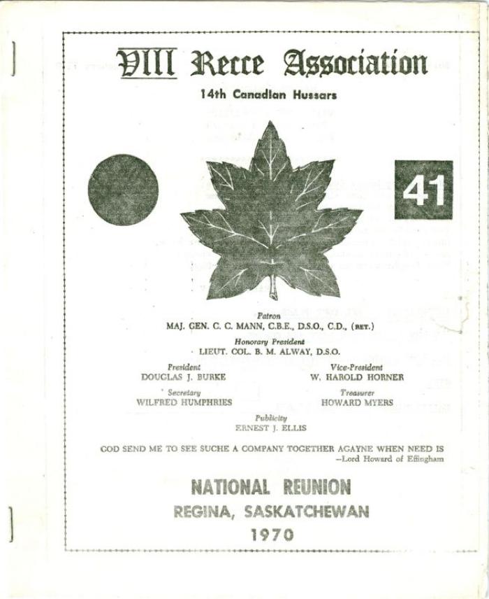 8th Reconnaissance Regiment Association Newsletter (1969-11)