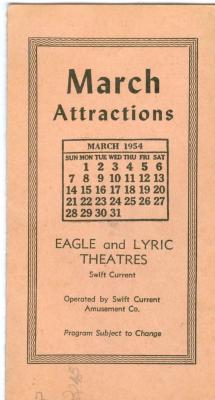 Eagle And Lyric Theatres Upcoming Films (1954-03);Eagle And Lyric Theatres Upcoming Films (1954-03)