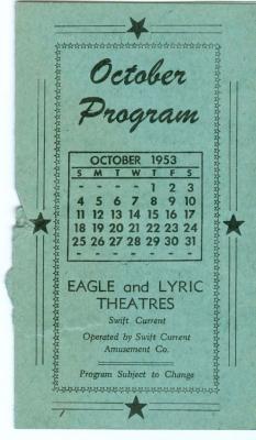 Eagle And Lyric Theatres Upcoming Films (1953-10);Eagle And Lyric Theatres Upcoming Films (1953-10)