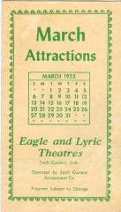 Eagle And Lyric Theatres Upcoming Films (1955-03);Eagle And Lyric Theatres Upcoming Films (1955-03)