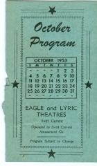 Eagle And Lyric Theatres Upcoming Films (1953-10);Eagle And Lyric Theatres Upcoming Films (1953-10)