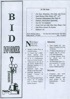 Business Improvement District Informer Newsletter (1996);Business Improvement District Informer Newsletter (1996)