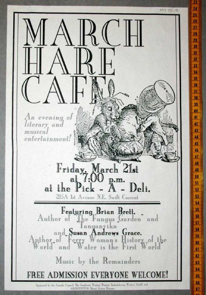 'March Hare Cafe' Literary Cafe Poster