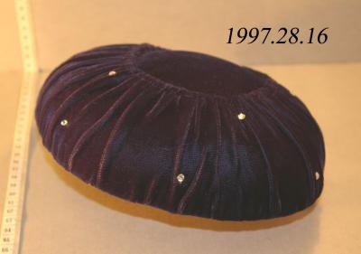 Navy Blue Velvet Hat