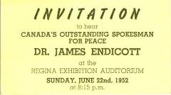 Dr James Endicott Lecture Invitation (1952-06-22)