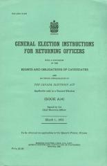 General Election Instructions For Returning Officers (1952-03-01)