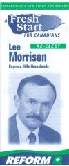 Reform Party Lee Morrison General Election Brochure (1997)