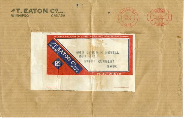 Eaton's Envelope (1927-11-02)